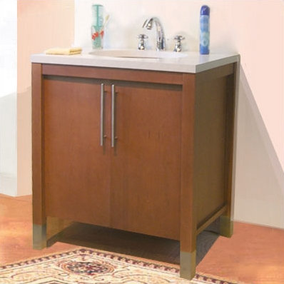 Base de meuble-lavabo simple Simoneau seulement, Pacane, 30 po