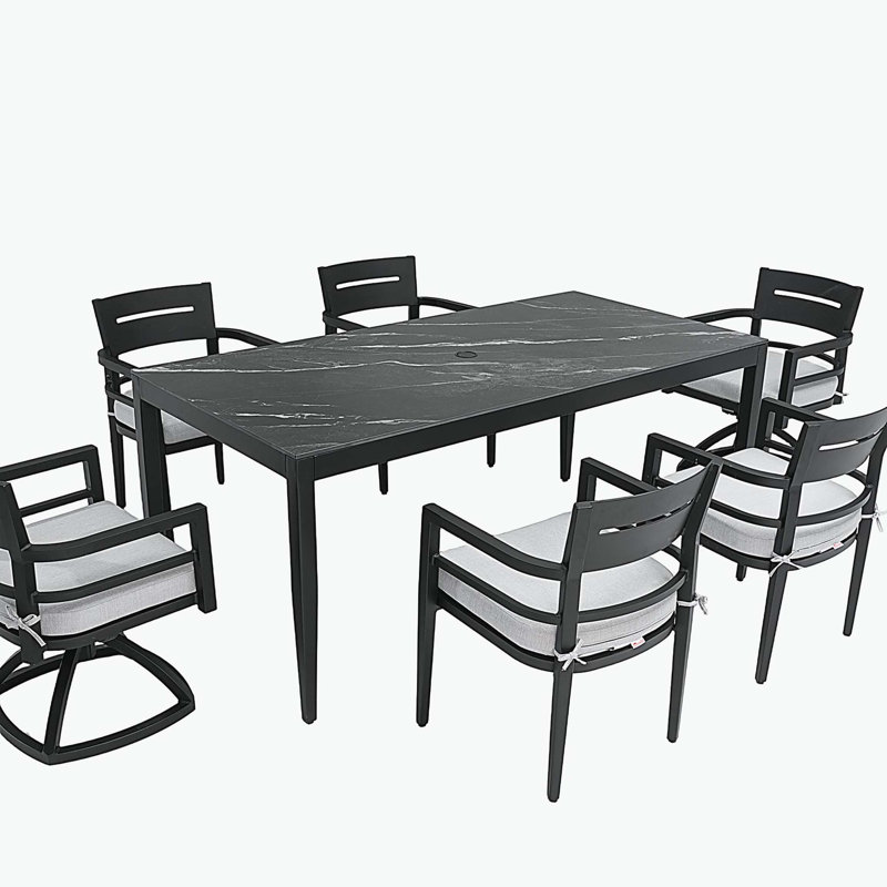 Ensemble de salle à manger d'extérieur 7 pièces Modern