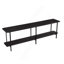 Console moderne 70-87 pouces avec 2 tablettes noires | Idée de cadeau-899600695
