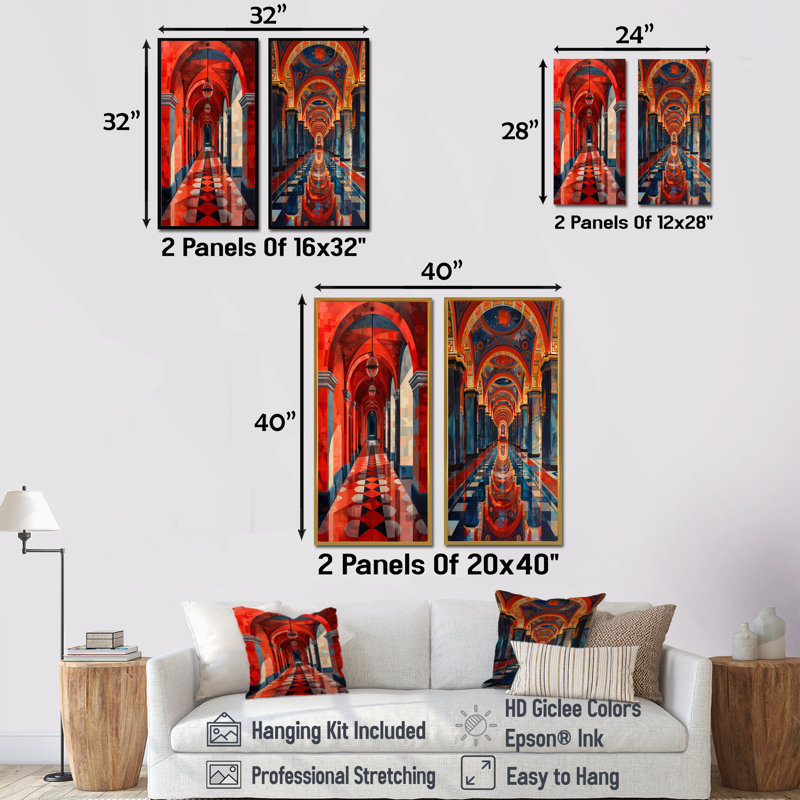 Ensemble de 2 pièces d'art mural, H 28 po x l 24 po, Noir, noir, noir, noir, Impression encadrée