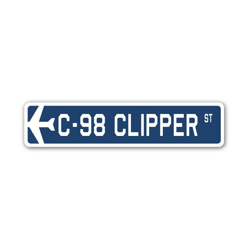 Plaque de rue Barrows C-98 Clipper Air Force, H 7 po x l 30 po x P 1 po