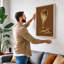 Golden Cobra Modern - Wrapped Canvas-885492752-885492759
