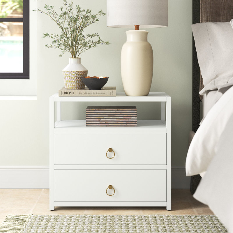 Elin 2 - Drawer Nightstand, White