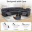 Canapé modulaire inclinable manuel 3 pièces-882483143