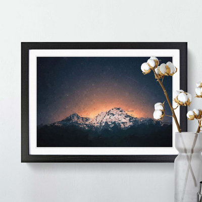 Shooting Stars over Nepal in Abstract - Picture Frame Graphic Art Print