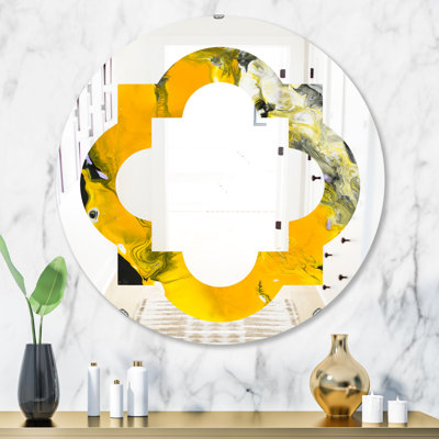 Miroir mural marbré moderne et contemporain quadrilobe 3