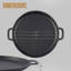 Poêle à pizza en fonte 12 po - Poêle à pizza ronde pour four, plaque de cuisson, barbecue ou feu de camp - Plaque chauffante antiadhésive à deux poignées - Batterie de cuisine en fonte durable et uniforme-133652756