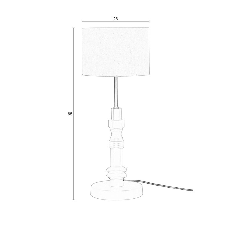 Totem Iron Table Lamp, Beige