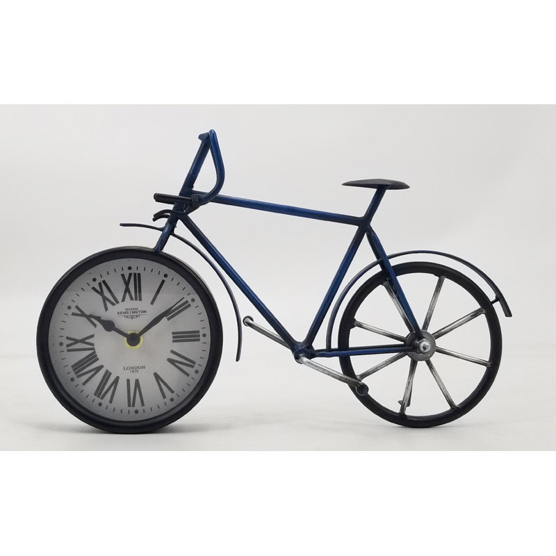 Horloge de table en métal quartz analogique en noir