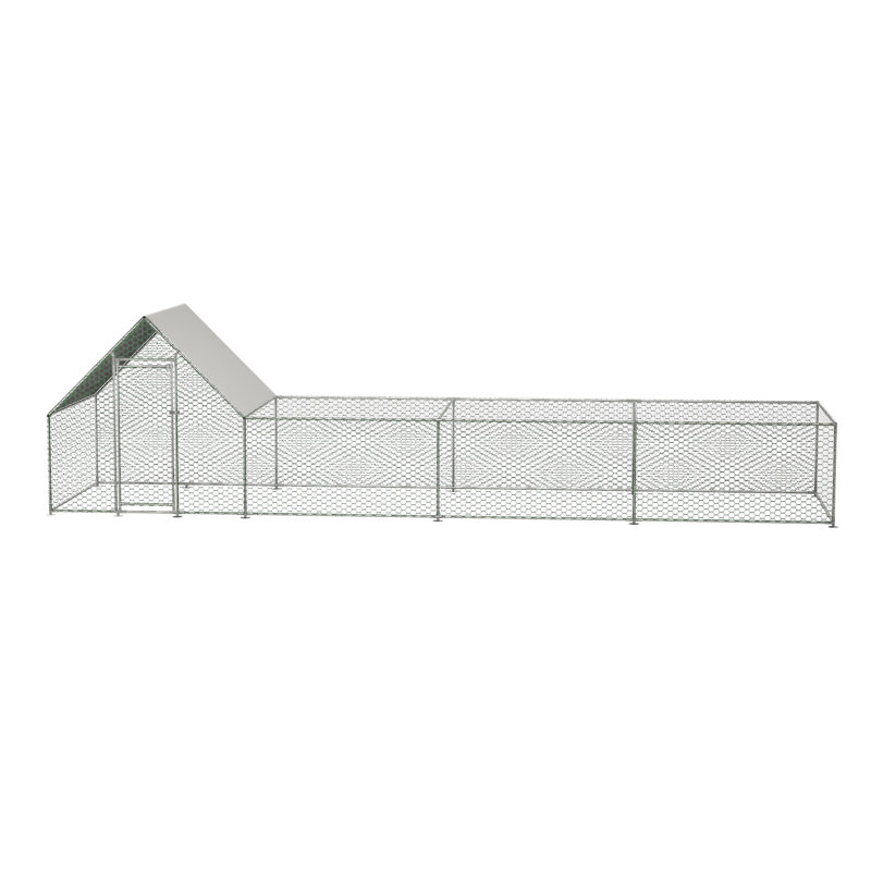 Grand poulailler en métal 26 po x l 6,7 pi x 6,6 pi