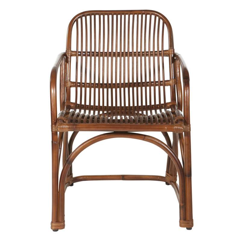 Fauteuil de 22,5 po de large Talbot, Rotin teinte brune