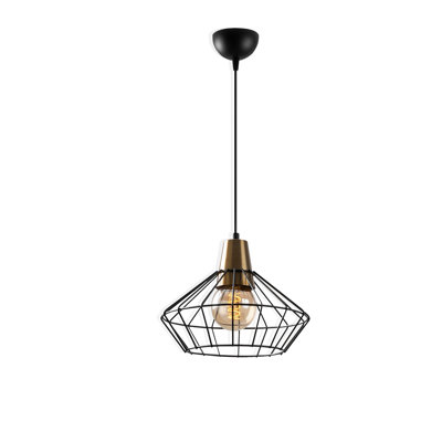 Luminaire suspendu cage en métal