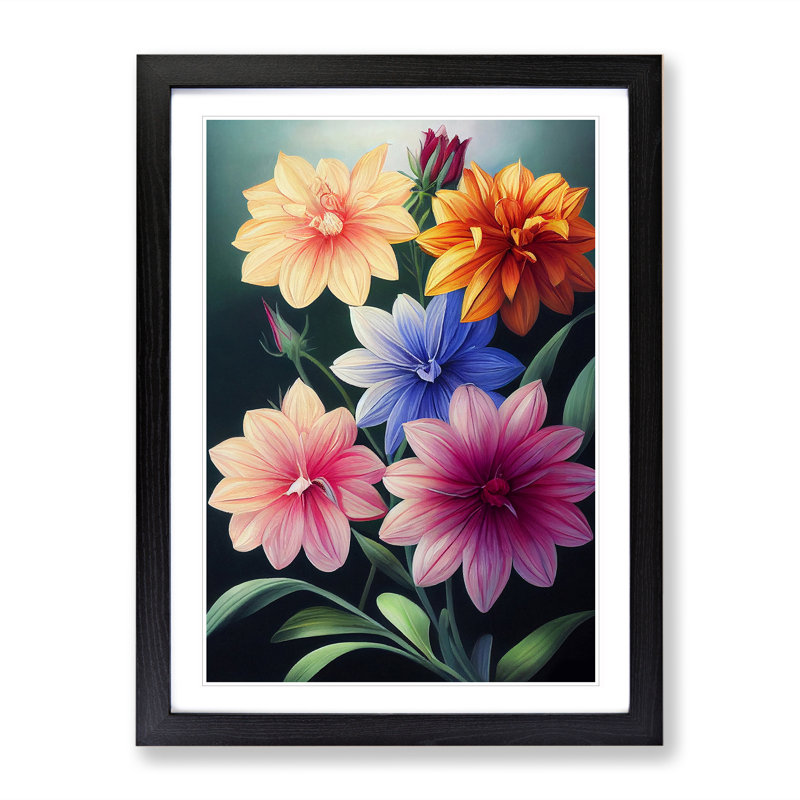 The Magnificent Flowers - Single Picture Frame Print, 64cm H x 46cm W x 2cm D, Black Framed