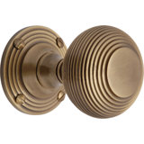 Heritage Mortice Knob on Rose Reeded Design