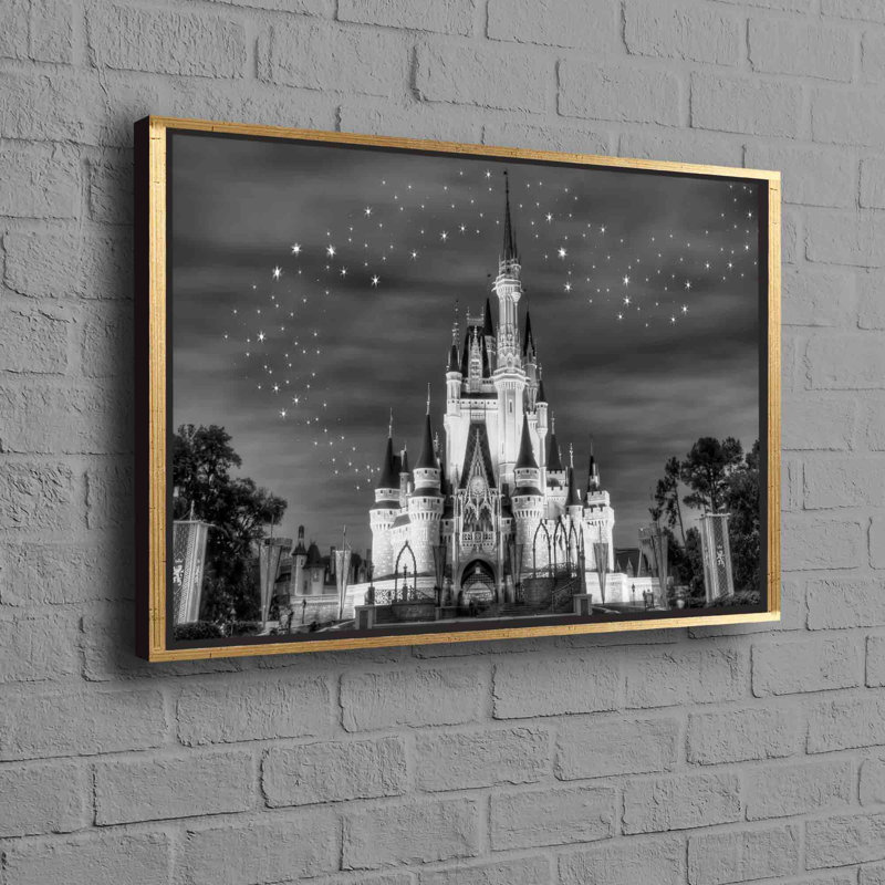 Print on Canvas, 70 cm H x 100 cm W, Framed Print without Mat, Gold