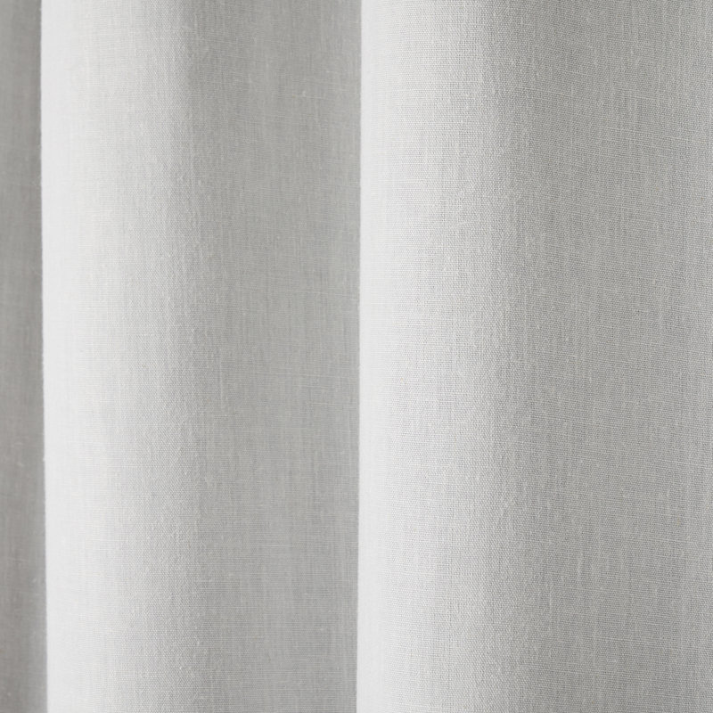 Navy Blue Linen Texture Room Darkening Grommet Curtains, 63"