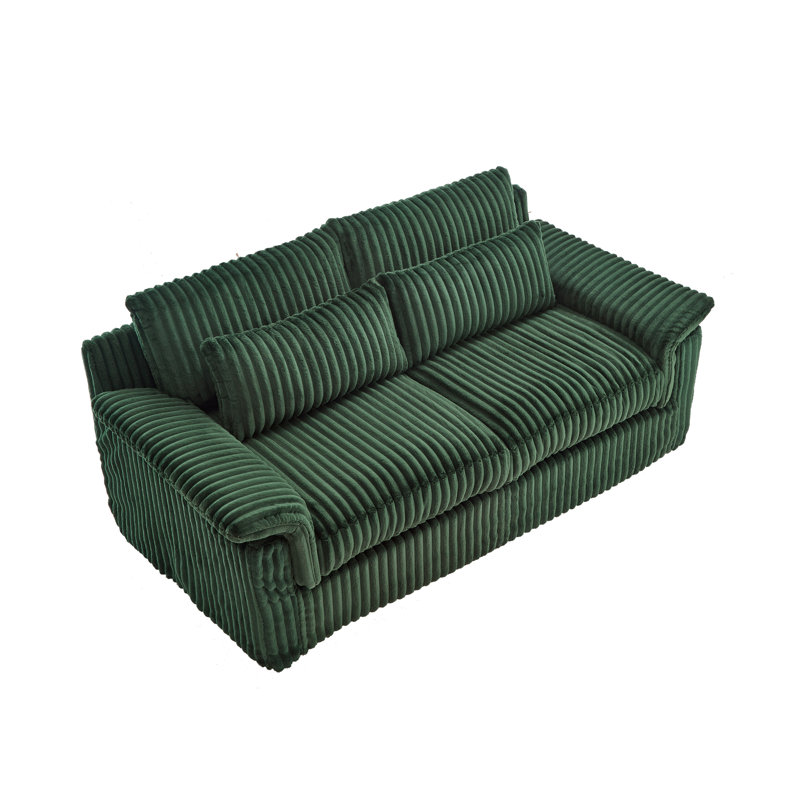 Canapé 74 po, Vert foncé