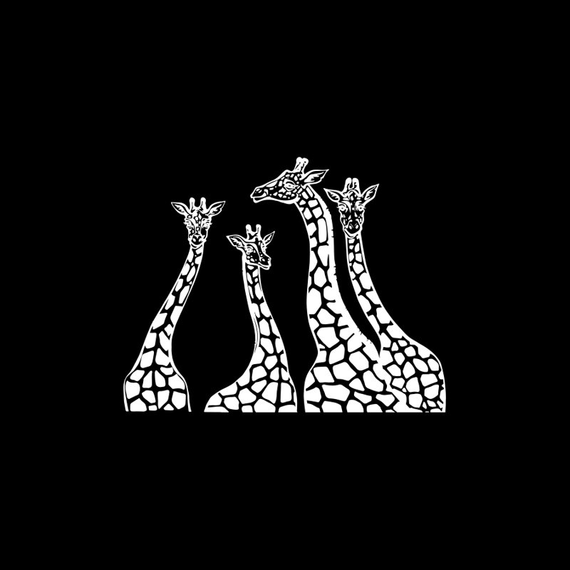 Adhésif décoratif famille girafe, Blanc