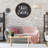 Round Magnetic Wall Chalkboard With Rustic Brown Frame