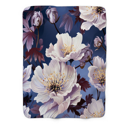 Améthyste Bloom - couverture sherpa de qualité supérieure 1 pièce