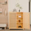 Armoire multi-scène de 42 pouces avec tablettes ouvertes pour la cuisine, la salle de bain, facile à assembler et rangement caché dans les portes de la salle de bain, salle de lavage pour économiser de l'espace 2