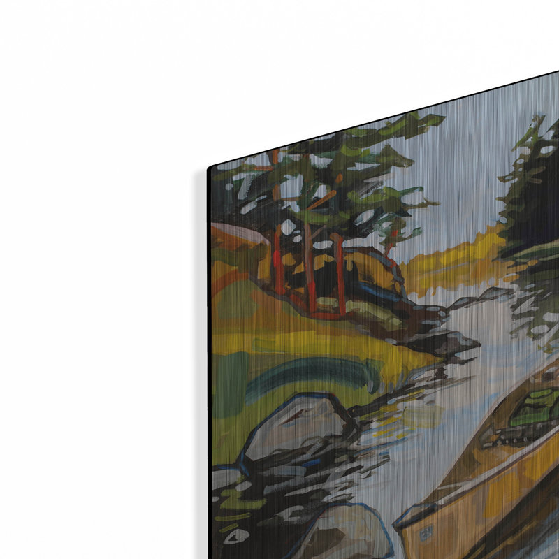 Mur en métal Millwood Pines «Écriture de lettres» par Adam Swanson, H 16 po x l 24 po