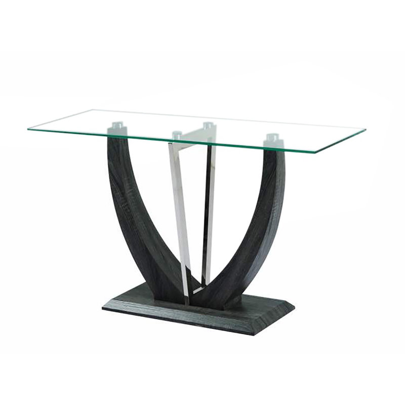 Console 50 po Inouye, Noir / argent, H 30 po x l 50 po x P 18 po