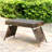 Portable Folding Wicker Table, Brown