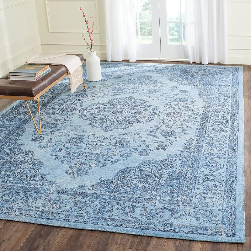 Tapis oriental en coton Spence, Rectangle 8 pi x 10 pi