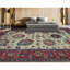 Tapis beige et rouge noué à la main de haute qualité