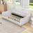 Elegant Linen Upholstered Daybed with Armrests-1779101826-1779101827