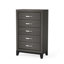 Mobilier de chambre à coucher style contemporain à deux tons avec pieds en bois et barre de nickel-1838109214