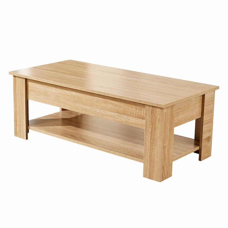 Alrun Coffee Table with Storage, Oak
