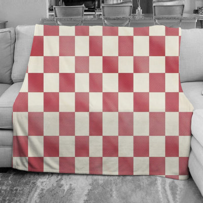Checkered Fleece Throw