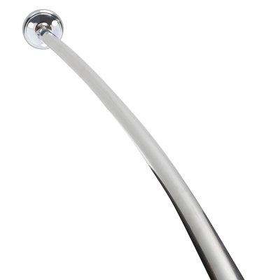 Tringle de douche incurvée | Réglable de 44 po à 78 po | Tringle de rideau de douche et doublure de salle de bain | 33% plus d'espace | Fixation murale | Installation facile | Aluminium
