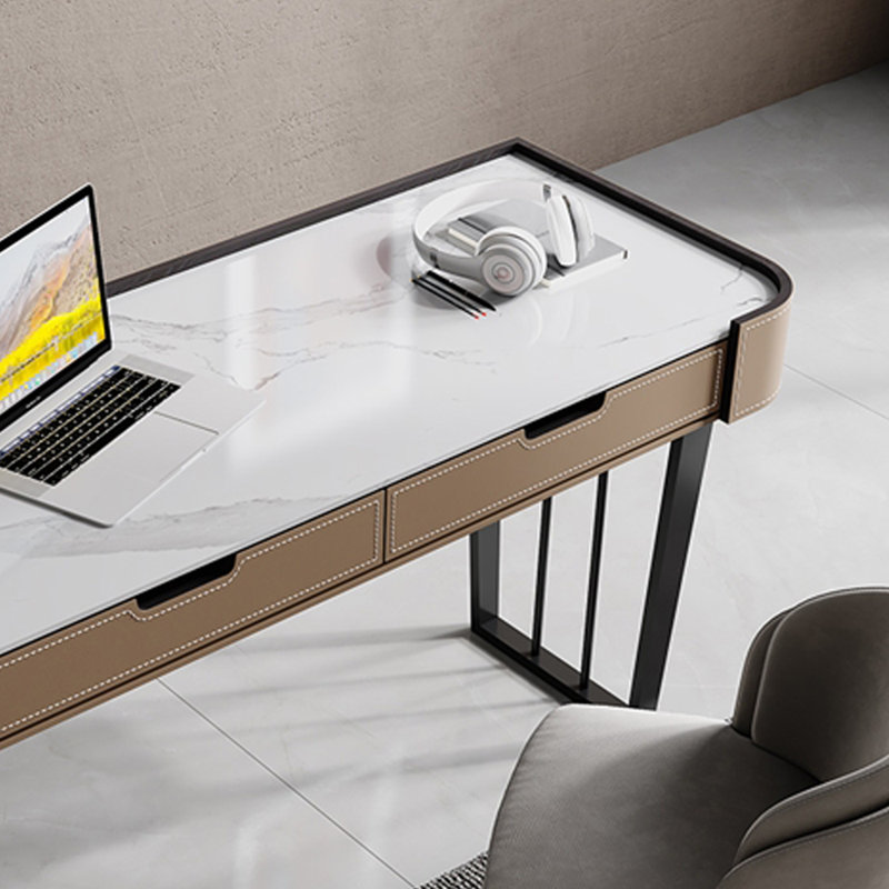 Bureau moderne multifonctionnel et table d'ordinateur, H 29,52 po x l 39,37 po x P 19,68 po