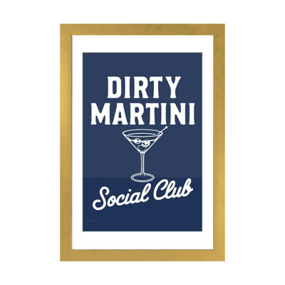 «Mod Dirty Martini Social Club», reproduction d'art mural, papier d'art encadré