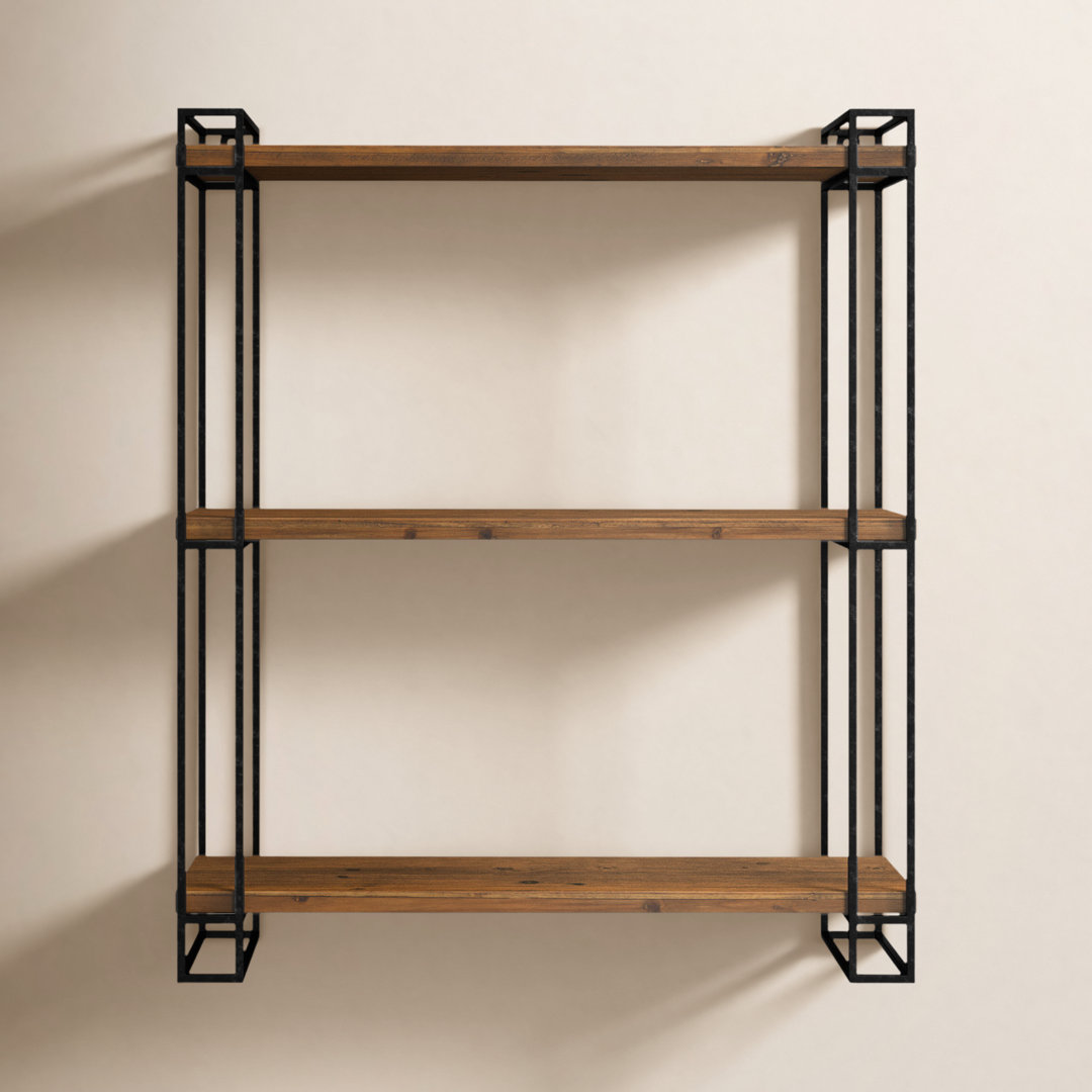 Burchill 3 Piece Floating Shelf Birch Lane™ Finish: Brown/Black