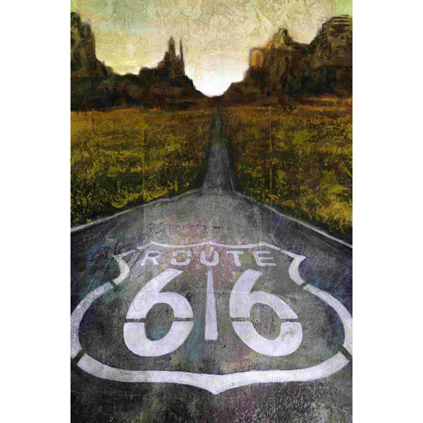 Union Rustic Route 66 3 On Canvas Painting | Wayfair