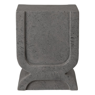 Uri 18H" Square Handcrafted Terrazzo Garden Stool