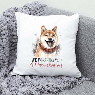 14_shiba Polyester Throw Pillow