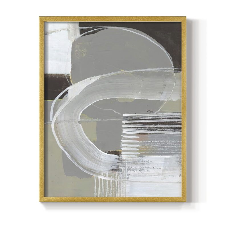 «Arching Neutrals II», reproduction encadrée - bois massif, Or, H 10 po x l 8 po