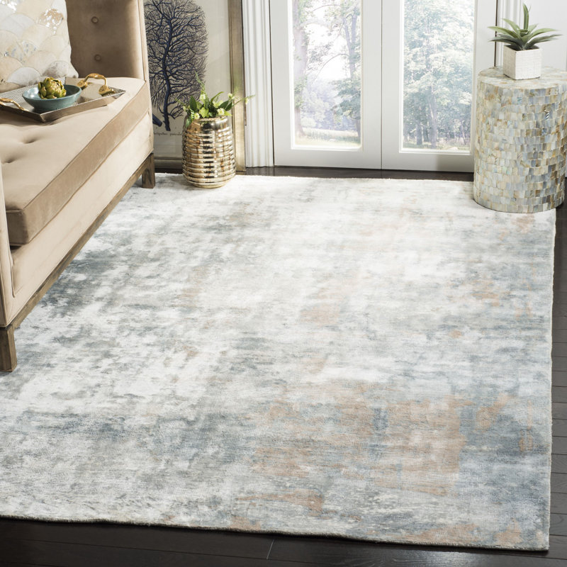 Tapis ivoire touffeté à la main Issouf, Rectangle 8 pi x 10 pi