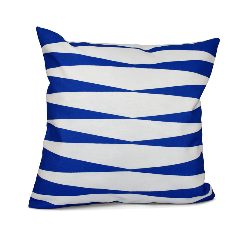 Geometric Reversible Throw Pillow, 20" x 20", Blue