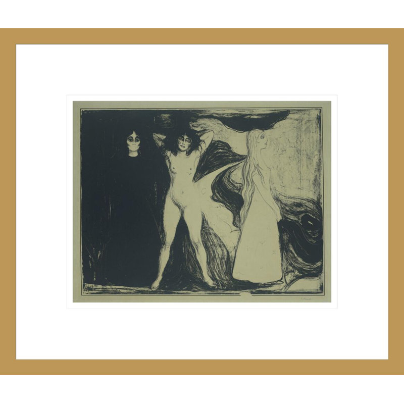 «Das Weib» par Edvard Munch - impression giclée encadrée, H 13,75 po x l 16,01 po