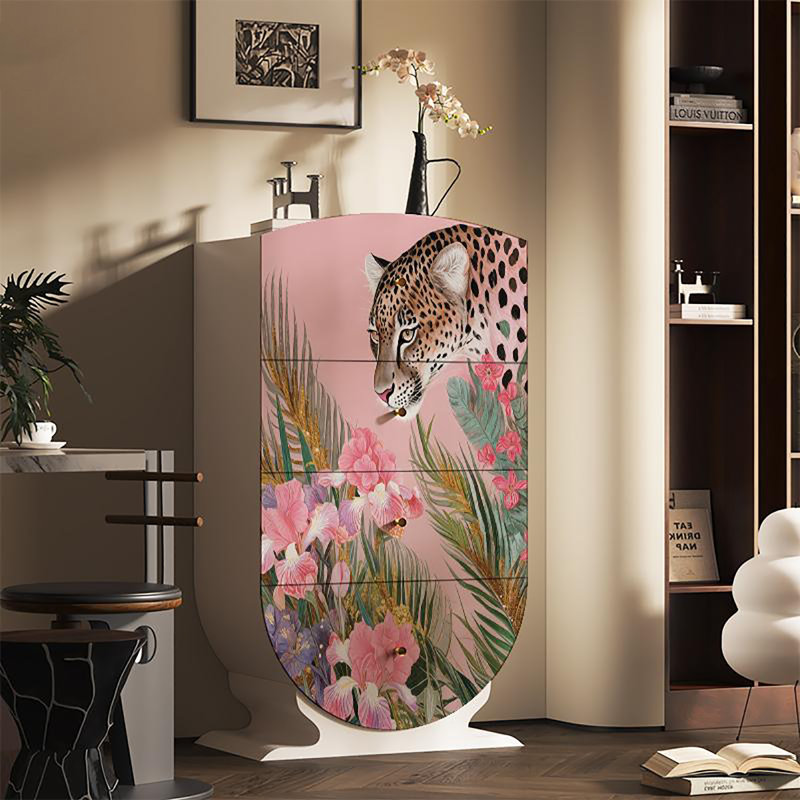 Armoire décorative française de style crème française, Blanc
