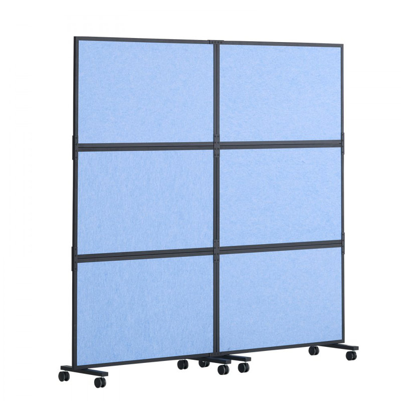 Office Divider, 2 Panel Office Partition, Freestanding Office Divider Wall Partition & Privacy Divider Reduce Noise and Room Separation
