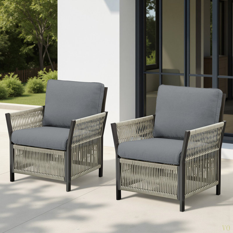 Ensemble de 2 chaises de patio pour l'extérieur