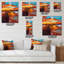 Horloge murale Sunset Sunset Glow at the Lake I-1518598185