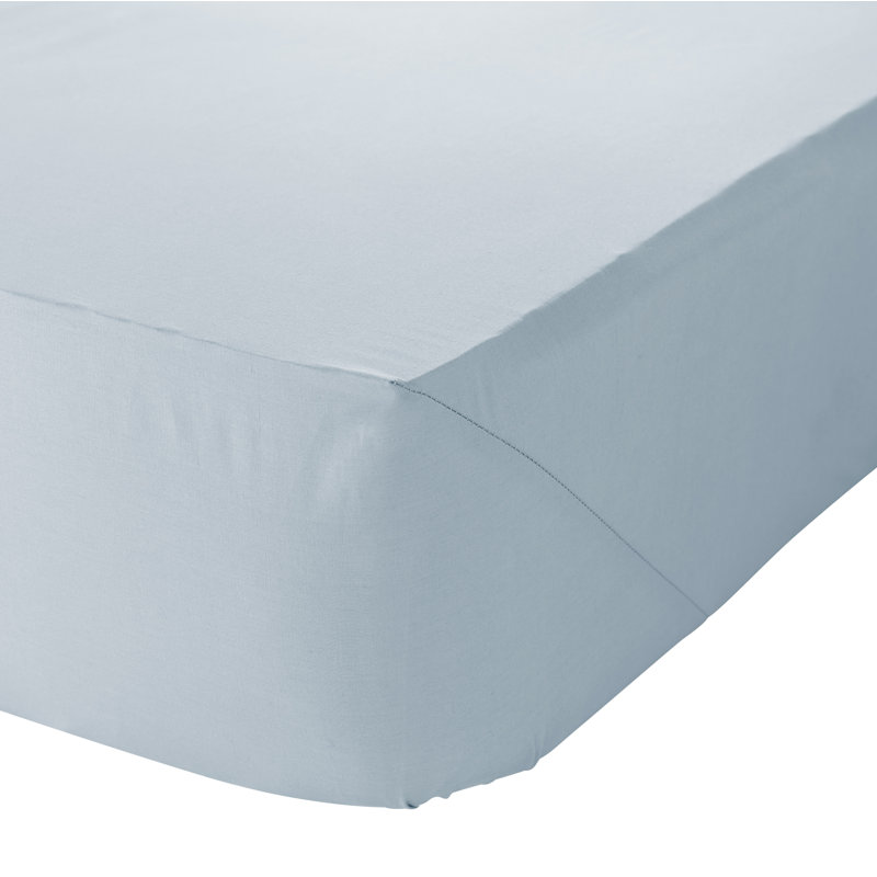 Easy Iron Percale Fitted Sheet, Kingsize (5'), Natural